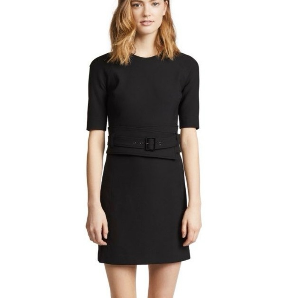 NWT Veronica Beard Black Nora Mini Dress with Belt